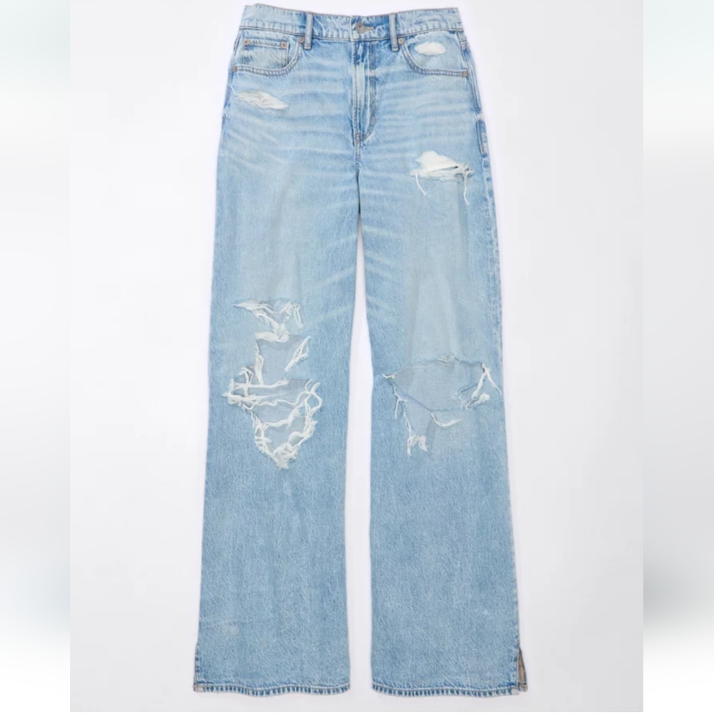 AE Dreamy Drape Super High-Waisted Baggy Wide-Leg Jean 16 R